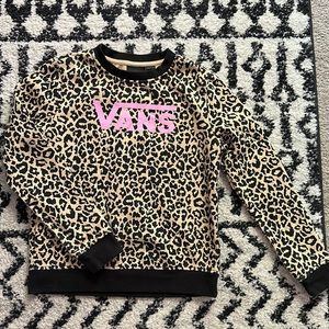 Vans cheetah print long sleeve sweater Small
